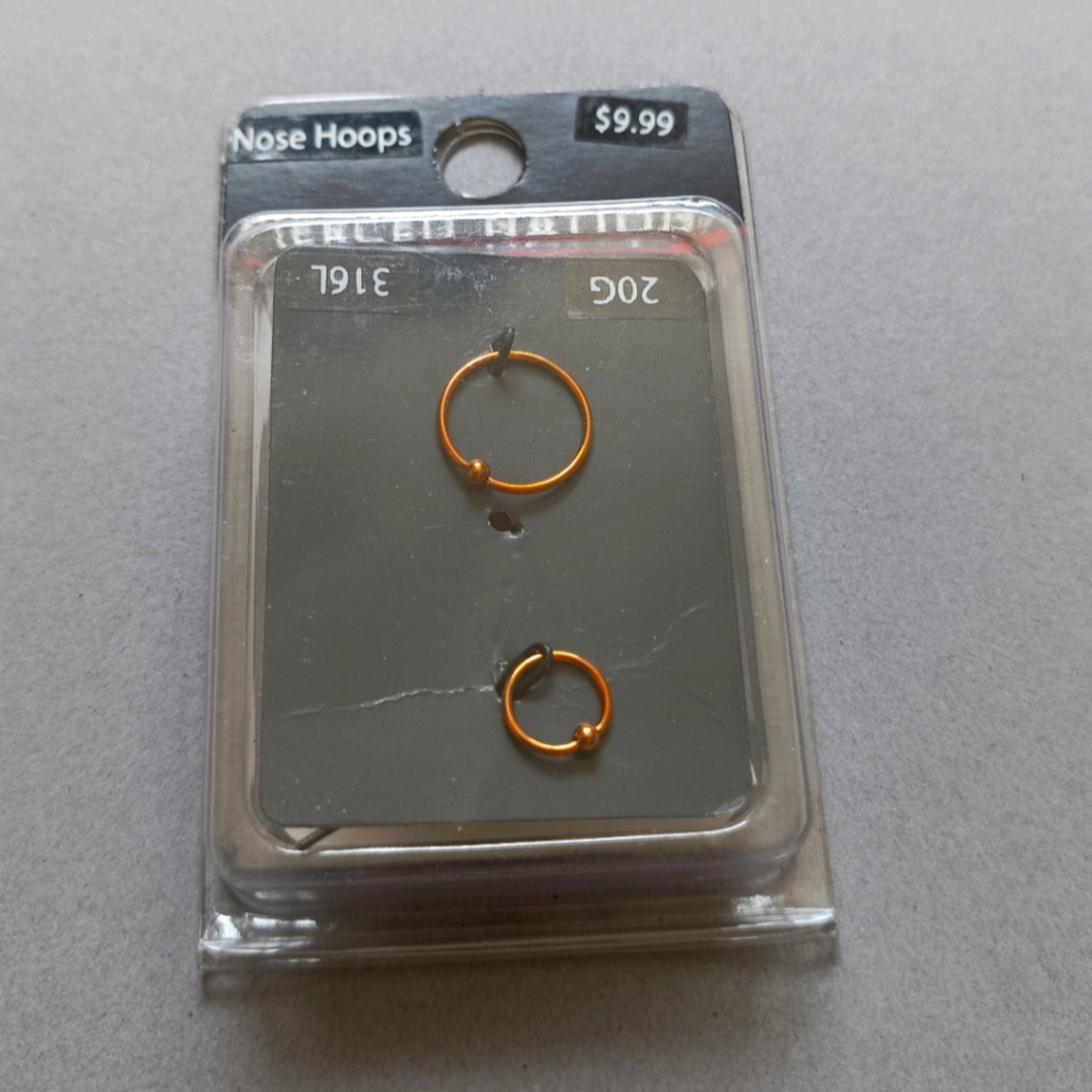 New! Nose Hoops 20G (2) Body Jewelry